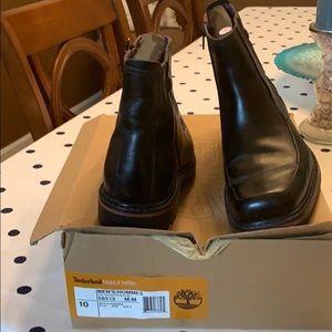 Men’s Timberland Black Leather Boots w/Zipper